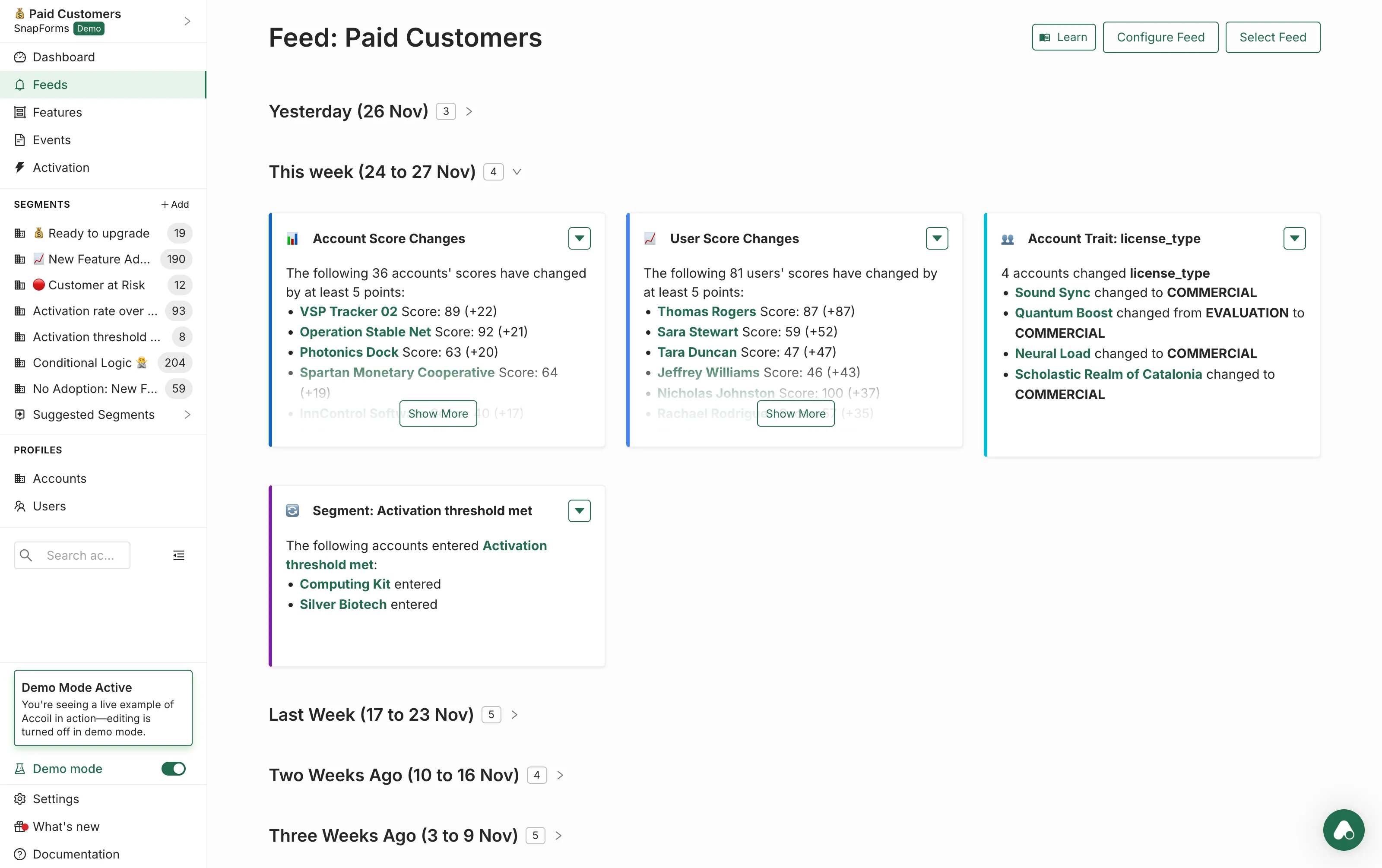 Detect stalls and drop-offs in real time